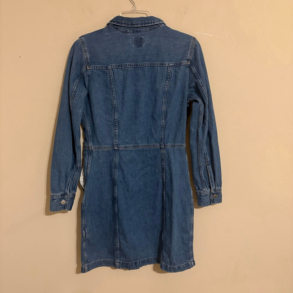 Women's Levi's Blue Denim Button-Front Mini Dress S - Picture 3 of 14